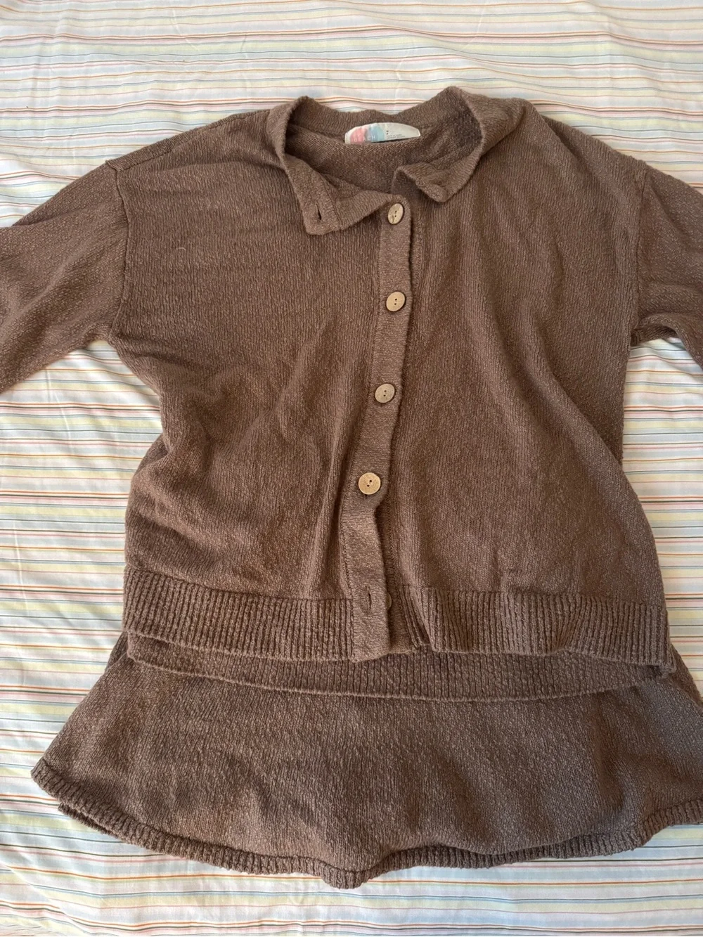 Free People Ameena Sweater Skort Set in Dusted Cocoa